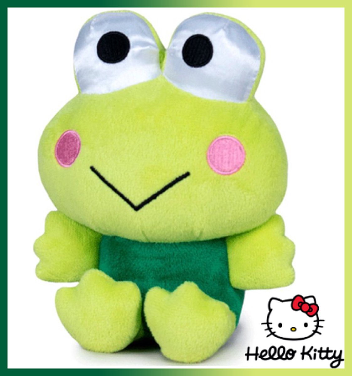 Keroppi - Hello Kitty Pluche Knuffel 27 cm {Speelgoed Knuffeldier Knuffelpop voor kinderen jongens meisjes | Keroppy Kuromi Melody Hello Kity Kat Cat Plush Toy}